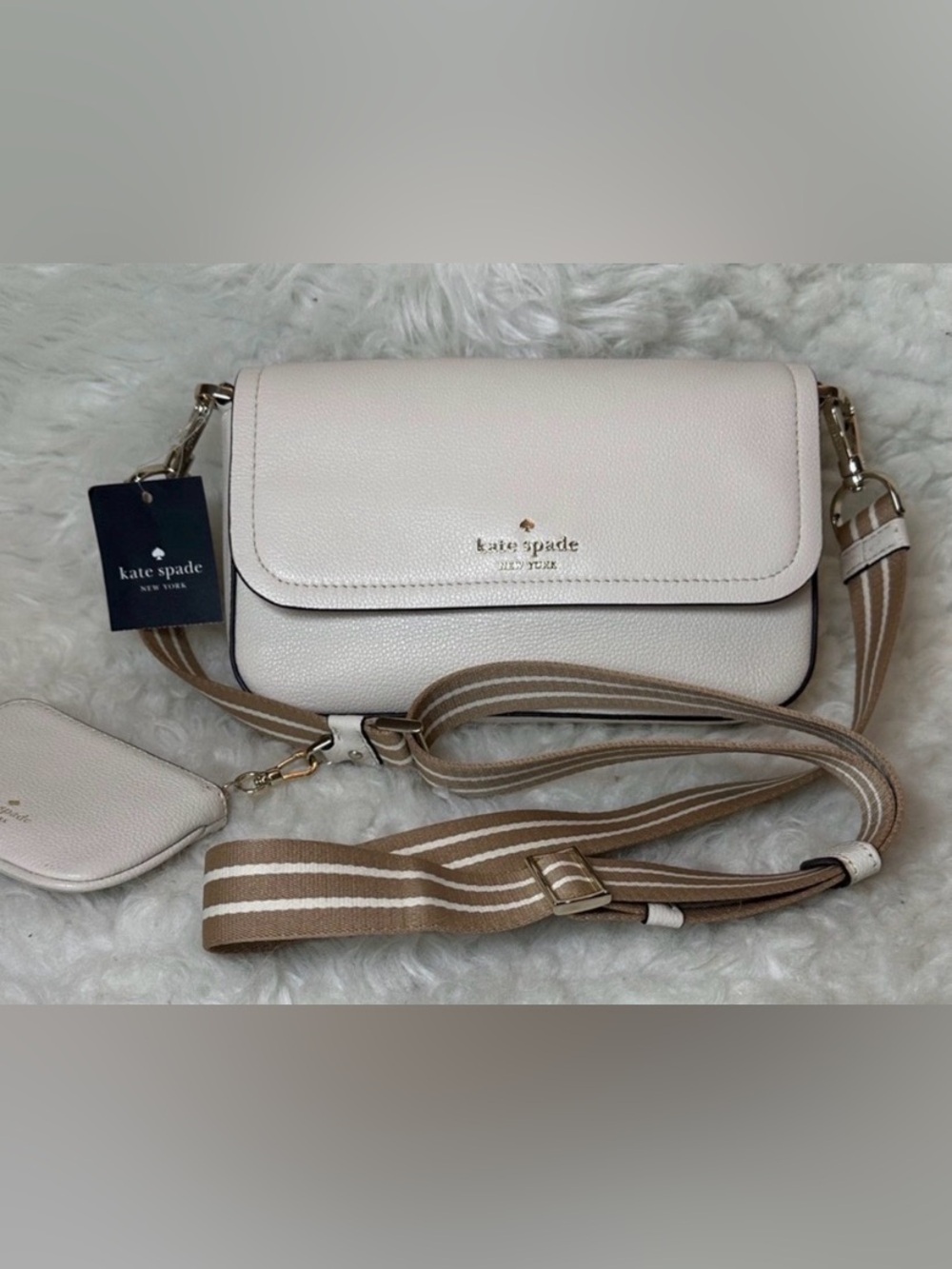 Kate Spade ROSIE Crossbody Bag with Tan Strap & matching Coin pouch nwt